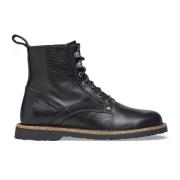 Bryson Grained Natural Leather Narrow - Black