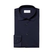 Mørkeblå Four-Way Stretch Moderne Skjorte