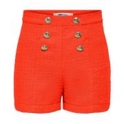 Oransje Only Firenze Hw Boucle Shorts Shorts