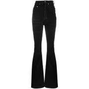 Sorte høytlivs jeans med kliske fem lommer