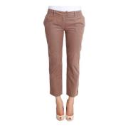 Brown Cropped Corduroys Pants