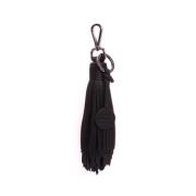 Leather KEY Tassel Nappa Black W/Gun Metal