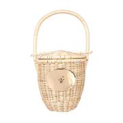 Håndlaget Wicker Bucket Bag