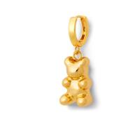 Crystal Haze Mini Nostalgia Bear Hoop - Golden Jewelry