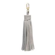 Leather Tassel Light Grey