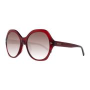 Røde solbriller for kvinner med gradientlinser