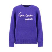 Myk Crew Neck Pullover med Broderi