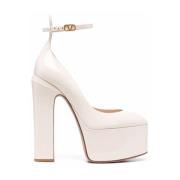 Ivory Patentlær Tan-Go Platform Pumps