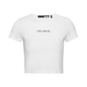 Glitter Logo Cropped T-Shirt