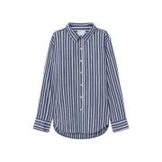 Alvi Oversized Skjorte med Blå og Hvite Striper