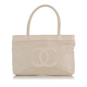 Pre-owned Beige Canvas Chanel Tote