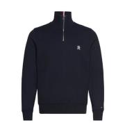 Mørkeblå Monogram IMD Stand Collar Sweatshirt