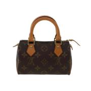 Pre-owned Brunt lerret Louis Vuitton Speedy