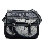 Pre-owned Bla lerret Dior Crossbody Bag