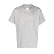 Grå T-skjorter og Polos med Metallisk Logo Print