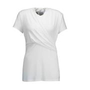 Elegante Draperte T-Skjorte for Kvinner