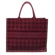 Pre-owned Burgunder Canvas Dior Book Tote