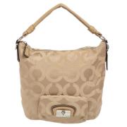 Pre-owned Beige Canvas Coach veske