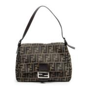 Pre-owned Brunt lerret Fendi baguette