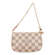 Pre-owned Hvitt stoff Louis Vuitton clutch tilbehor