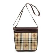 Pre-owned Beige Canvas Burberry Crossbody Bag