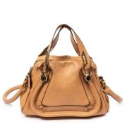 Pre-owned Brunt skinn Chloe skulderveske