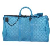 Pre-owned Blatt lerret Louis Vuitton Keepall