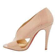 Pre-owned Beige skinn Christian Louboutin stovler