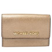 Pre-owned Michael Kors lommebok i metallisk skinn
