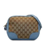 Pre-owned Brunt lerret Gucci Crossbody Bag