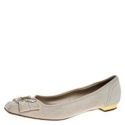 Pre-owned Beige Canvas Louis Vuitton Flats