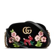 Pre-owned Svart floyel Gucci Marmont