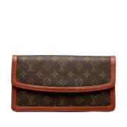 Pre-owned Brunt skinn Louis Vuitton Pochette Dame