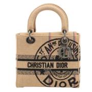 Pre-owned Beige Canvas Dior Lady Dior