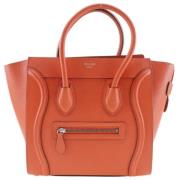 Pre-owned Oransje Celine Bagasje i skinn