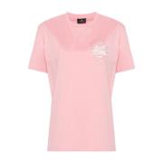 Blomstermotiv Crewneck T-skjorte