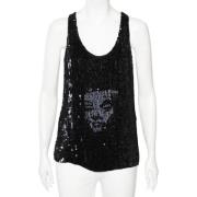 Pre-owned Svart silke Alexander McQueen Topp