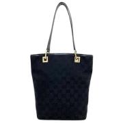 Pre-owned Svart lerret Gucci Tote