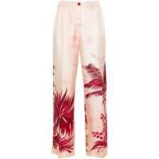 Silke Palm Tree Print Bukser