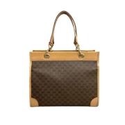 Pre-owned Brunt lerret Celine veske