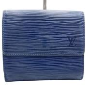 Pre-owned Bla Louis Vuitton lommebok i skinn