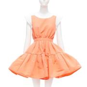 Pre-owned Oransje polyester Alexander McQueen kjole