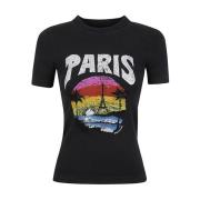 Sort Paris Tropical T-skjorte