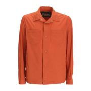 Oransje Overskjorte med Lommer