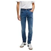 Blå Slim-Fit Super Stretch Denim Jeans
