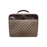 Pre-owned Brunt lerret Louis Vuitton veske