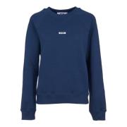 Blå Sweaters med Liten Logo