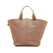 Pre-owned Hermes tote i brunt skinn