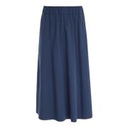 Line Of Oslo Blue Solid Skirt