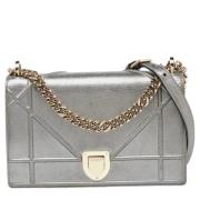 Pre-owned Metallic Leather Dior Trotter Crossbody Bag